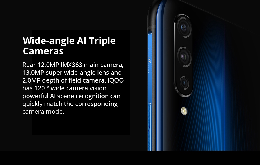 Vivo iQOO 6.41 Inch 4G LTE Smartphone Snapdragon 855 6GB 128GB 12.0MP+13.0MP+2.0MP Triple Rear Cameras Android 9.0 In-Display Fingerprint NFC - Orange