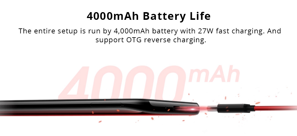 Lenovo Z6 Pro 6.39 Inch 4G LTE Smartphone Snapdragon 855 6GB 128GB 48.0MP+16.0MP+8.0MP+2.0MP Quad Rear Cameras ZUI 11 In-display Fingerprint - Blue