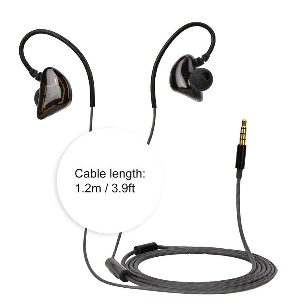 X62 In-ear Dual-unit Driver Earphones - Black