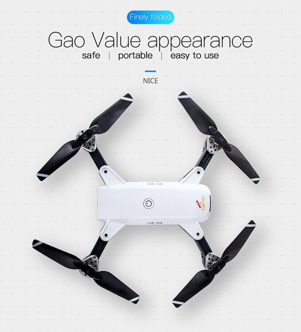 JDRC JD-20 GPS 5G WIFI RC Quadcopter Drone With 1080P Wide-angle Camera Follow Me Mode RTF - Two Batteries Version