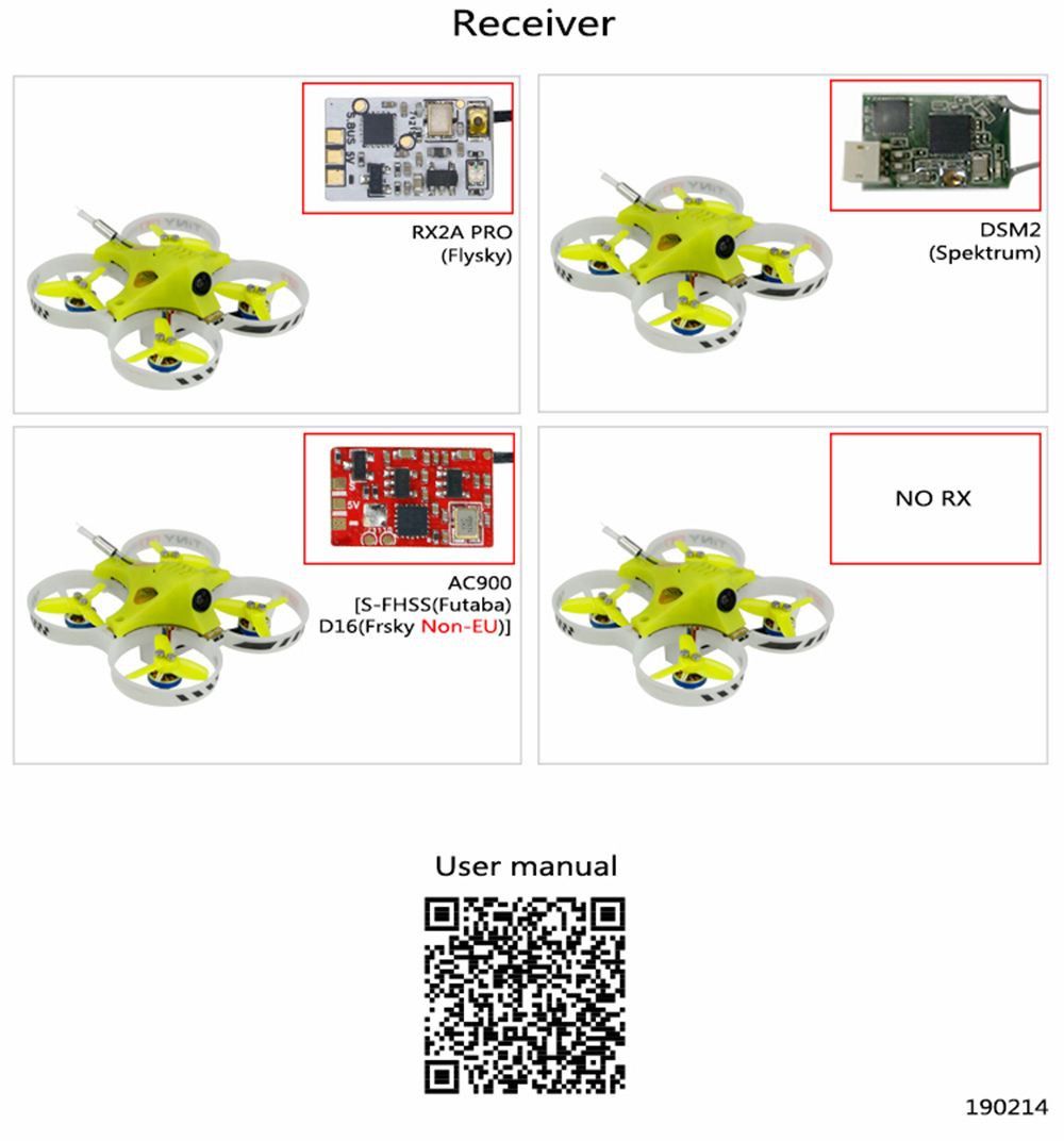 LDARC Tiny GT7 2019 75mm 2S Brushless Whoop RC Racing Drone BNF - Frsky Receiver