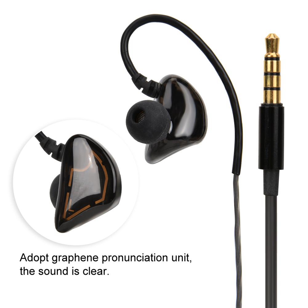 X62 In-ear Dual-unit Driver Earphones - Black