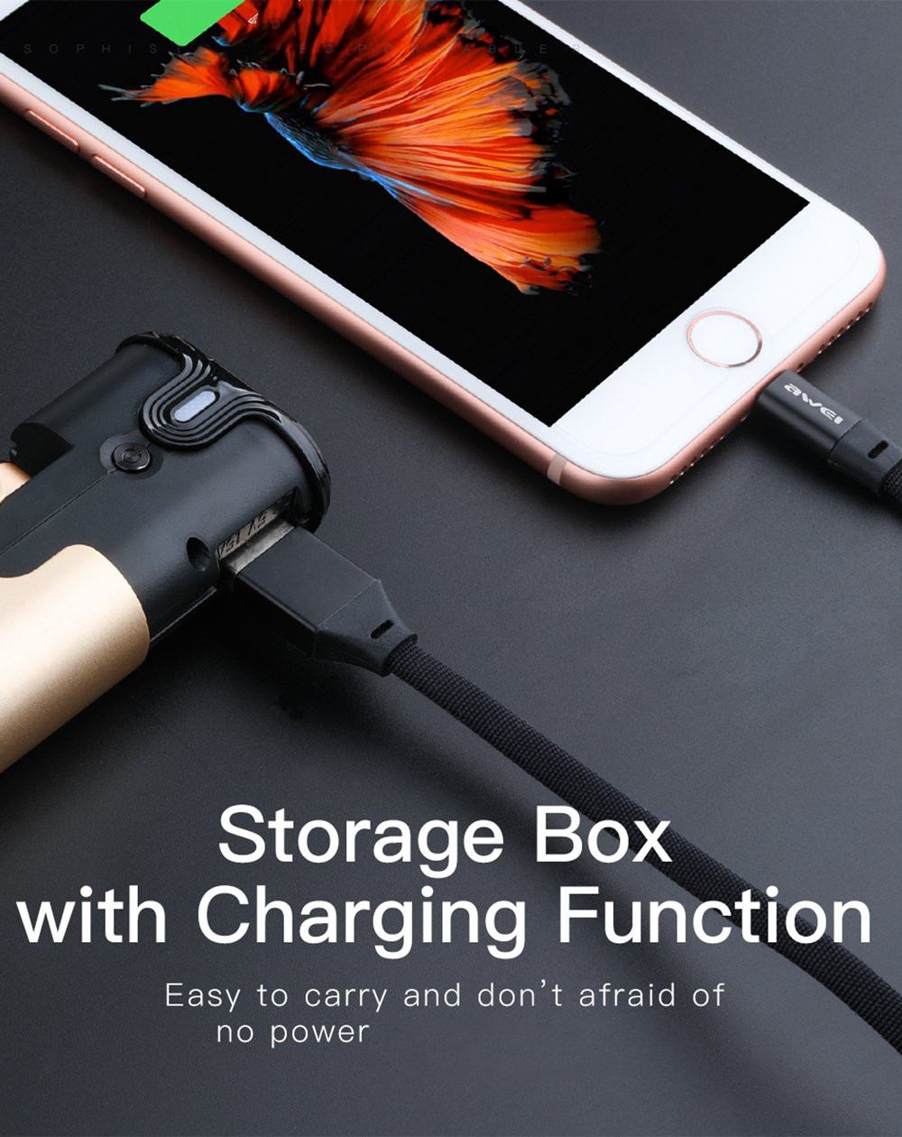 Awei T8 TWS Bluetooth Earbuds Support Charging for Phones 4 Hours Working Time - Black