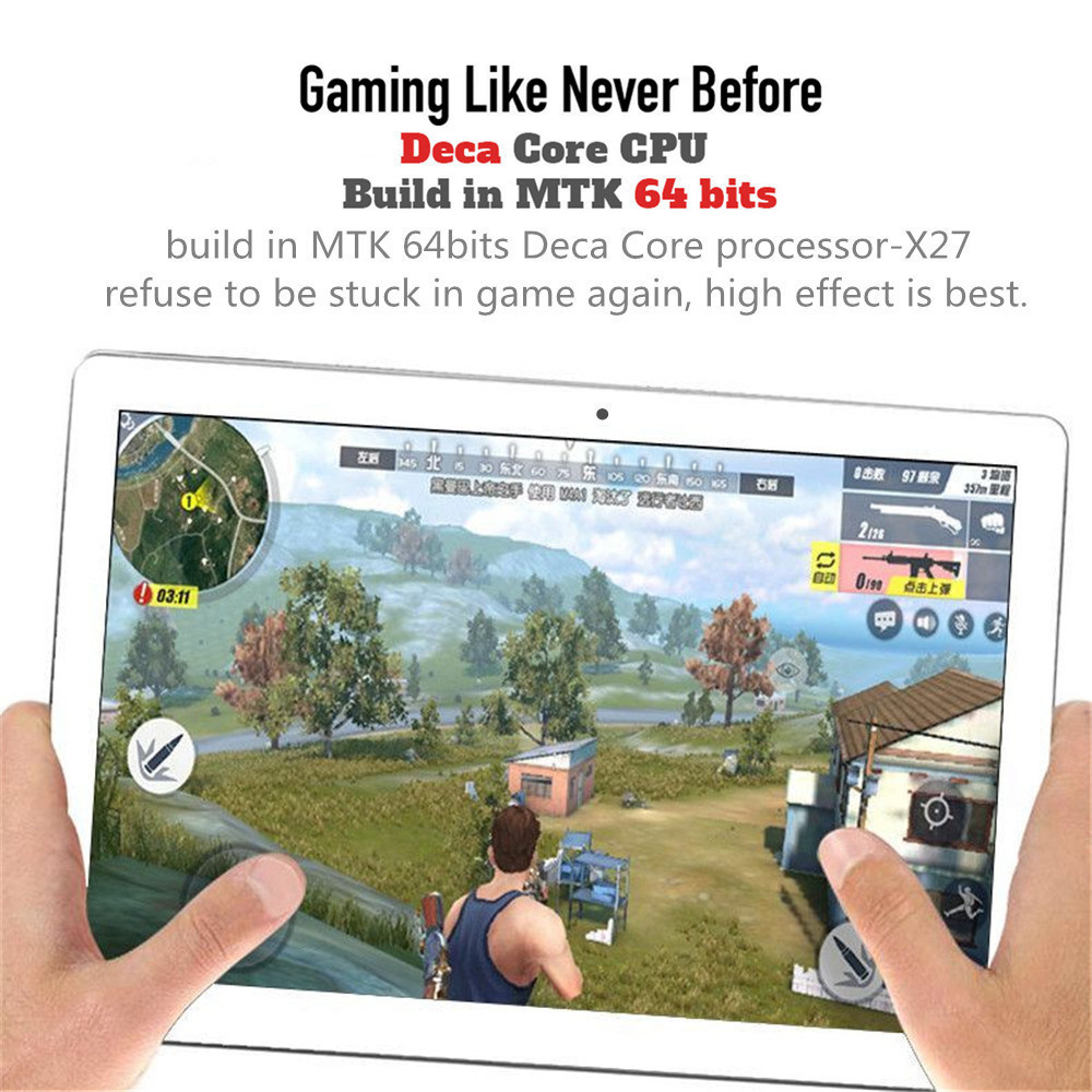 Binai G10Max 4G Phablet MTK6797X Deca Core 10.1" IPS 2.5K Screen 2560*1600 4GB RAM 64GB ROM Android 8.0 - Gold