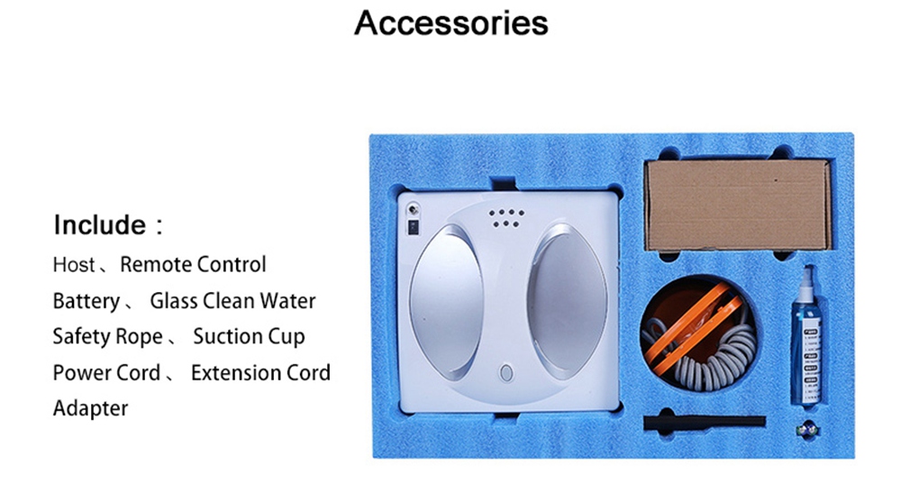 WS - 960 Smart Robot Vacuum Window Cleaner Smart Cleaning - Silver