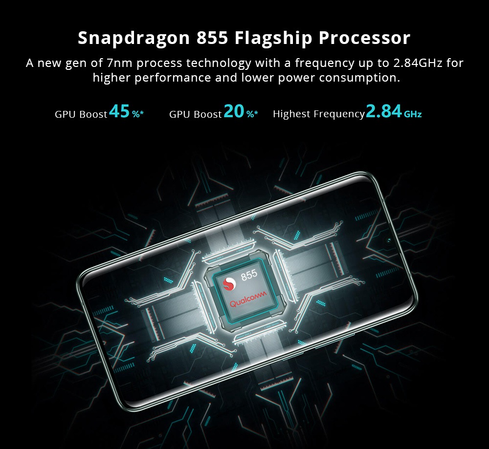 Lenovo Z6 Pro 6.39 Inch 4G LTE Smartphone Snapdragon 855 6GB 128GB 48.0MP+16.0MP+8.0MP+2.0MP Quad Rear Cameras ZUI 11 In-display Fingerprint - Blue