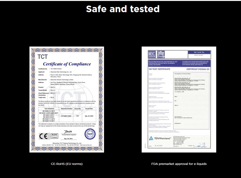 RELX E-Cigarette Vape Pen Starter Kit 350mAh - Rose Gold