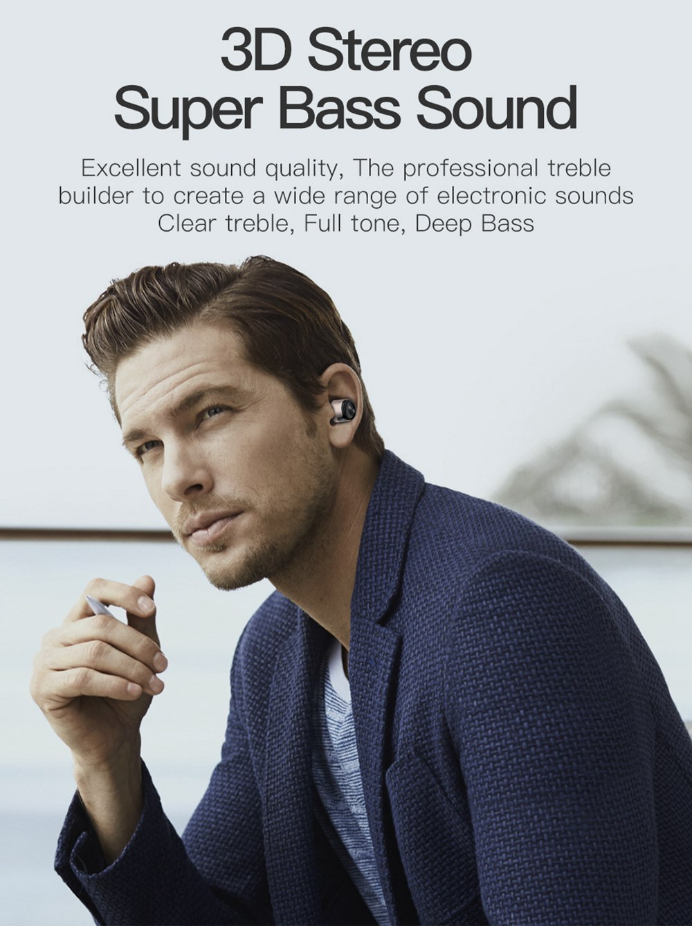 Awei T8 TWS Bluetooth 4.2 3D Stereo Wireless In-Ear Earphones Charging Box 700 mAh - Black