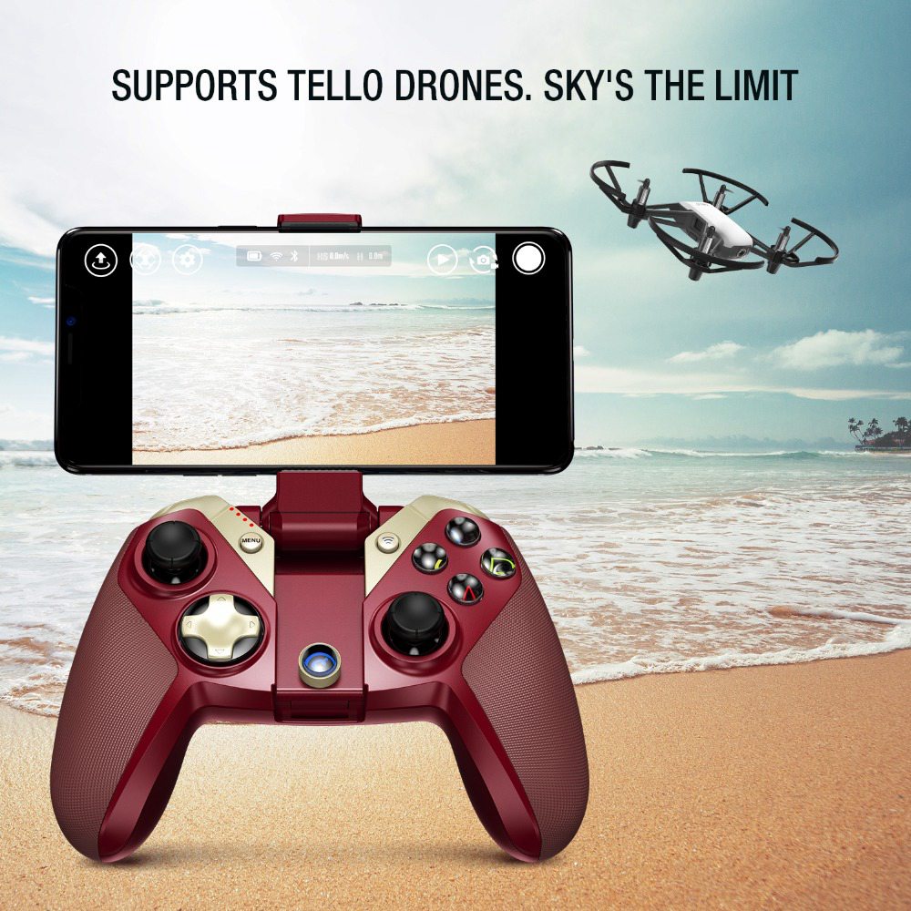 GameSir M2 MFi Bluetooth Gamepad Wireless Game Controller for iOS iPhone iPod Mac Apple TV with Bracket - Red