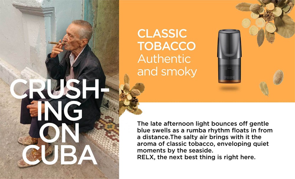 3PCS Original RELX Replacement E-liquid for RELX E-Cigarette - Classic Tobacco