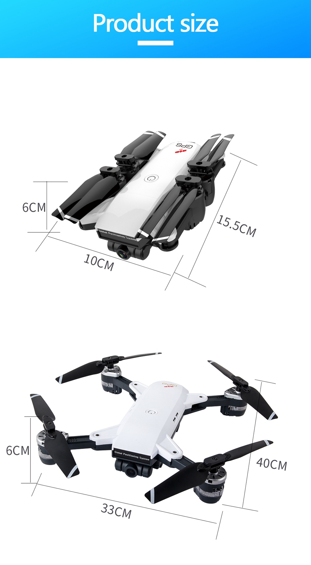 JDRC JD-20 GPS 5G WIFI RC Quadcopter Drone With 1080P Wide-angle Camera Follow Me Mode RTF - Two Batteries Version