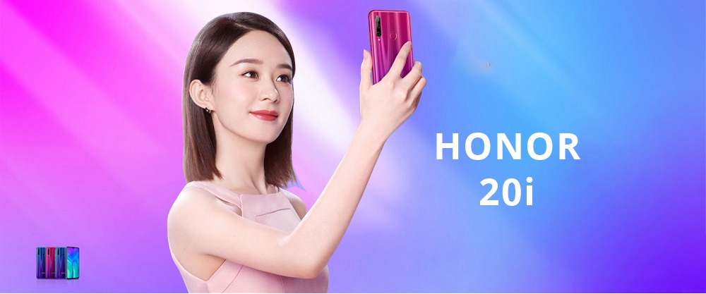 Huawei Honor 20i 6.21 Inch 4G LTE Smartphone Kirin 710 4GB 128GB 24.0MP + 8.0MP + 2.0MP Triple Rear Cameras Android 9 Touch ID - Red