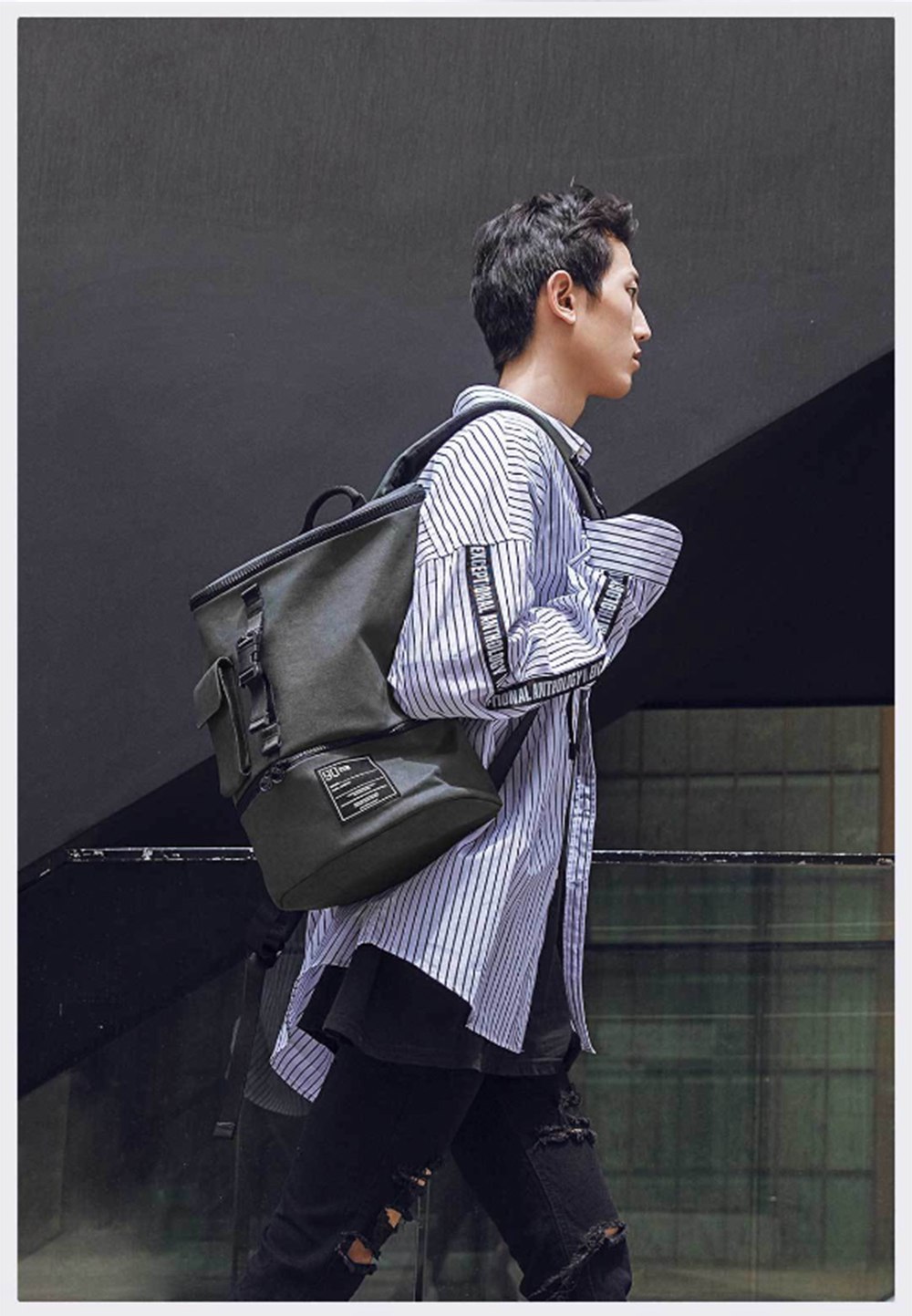 Xiaomi 90FUN Casual Outdoor Travel Backpack 13 Inch Laptop Bag Size S - Black