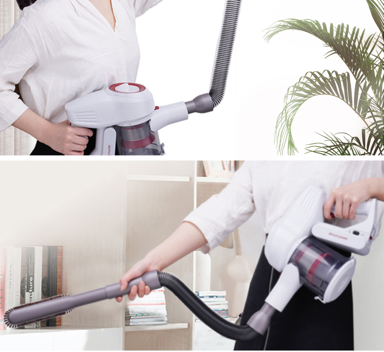 Original Stretch Hose + Soft Brush Kit for Xiaomi JIMMY JV51 Lightweight Cordless Stick Vacuum Cleaner - Grey