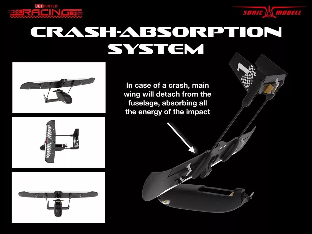 Sonicmodell Skyhunter Racing EPP 787mm Wingspan FPV Racer RC Airplane - Kit Version