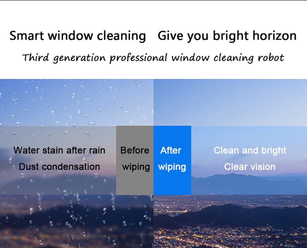 WS - 960 Smart Robot Vacuum Window Cleaner Smart Cleaning - Silver