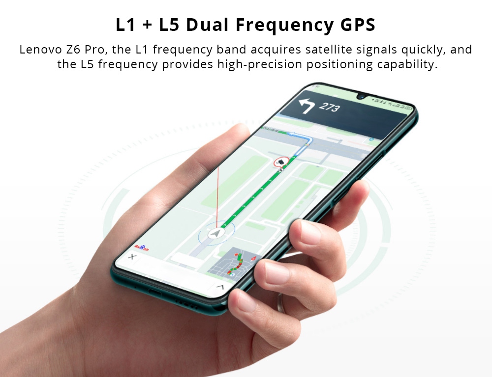 Lenovo Z6 Pro 6.39 Inch 4G LTE Smartphone Snapdragon 855 6GB 128GB 48.0MP+16.0MP+8.0MP+2.0MP Quad Rear Cameras ZUI 11 In-display Fingerprint - Blue