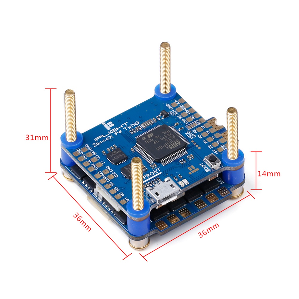 Iflight SucceX F4 TwinG Flytower Betaflight Dual Gyro FC SucceX 50A 2-6S BLHeli_32 ESC For FPV Racing Drone