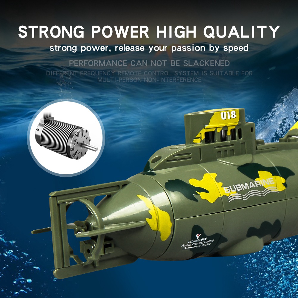 ShenQiWei 3311M Mini Electric RC Racing Submarine Boat Remote Control Toys For Kids - Black