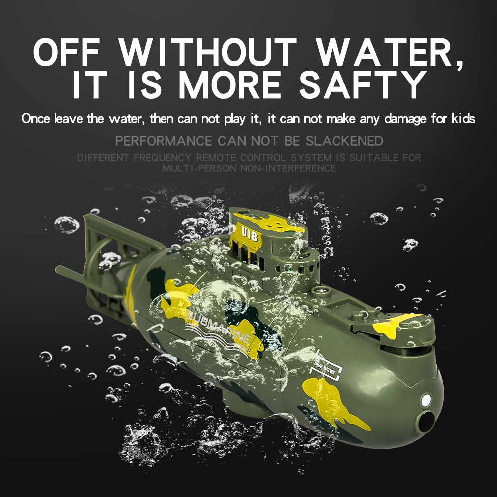 ShenQiWei 3311M Mini Electric RC Racing Submarine Boat Remote Control Toys For Kids - Black