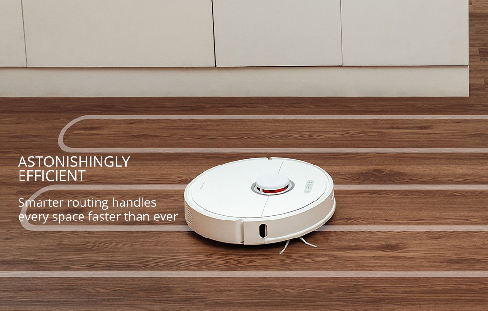 Roborock S6 Robot Vacuum Cleaner APP Virtual Wall 2000Pa Suction LDS Lidar Scanning 5200mAh Global Version - White
