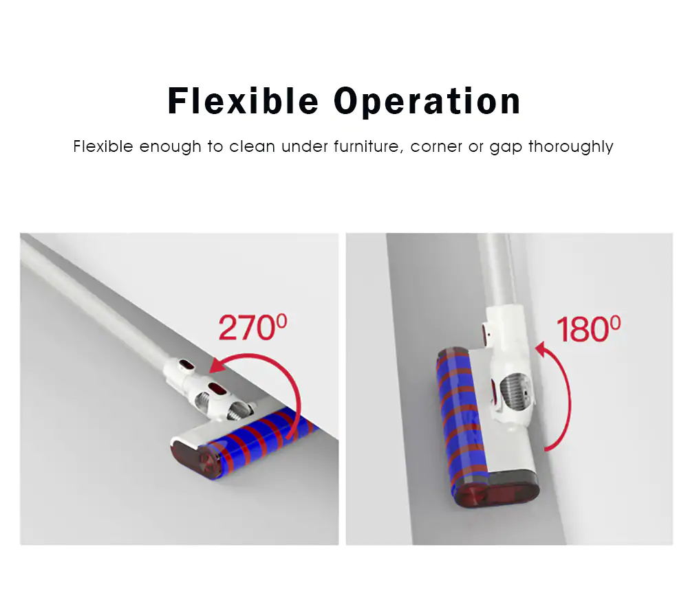 Dibea V008 Pro Cordless Stick Vacuum Cleaner 17000 Pa Suction Two Cleaning Modes 2-in-1 Handheld Car Vacuum - White EU Plug
