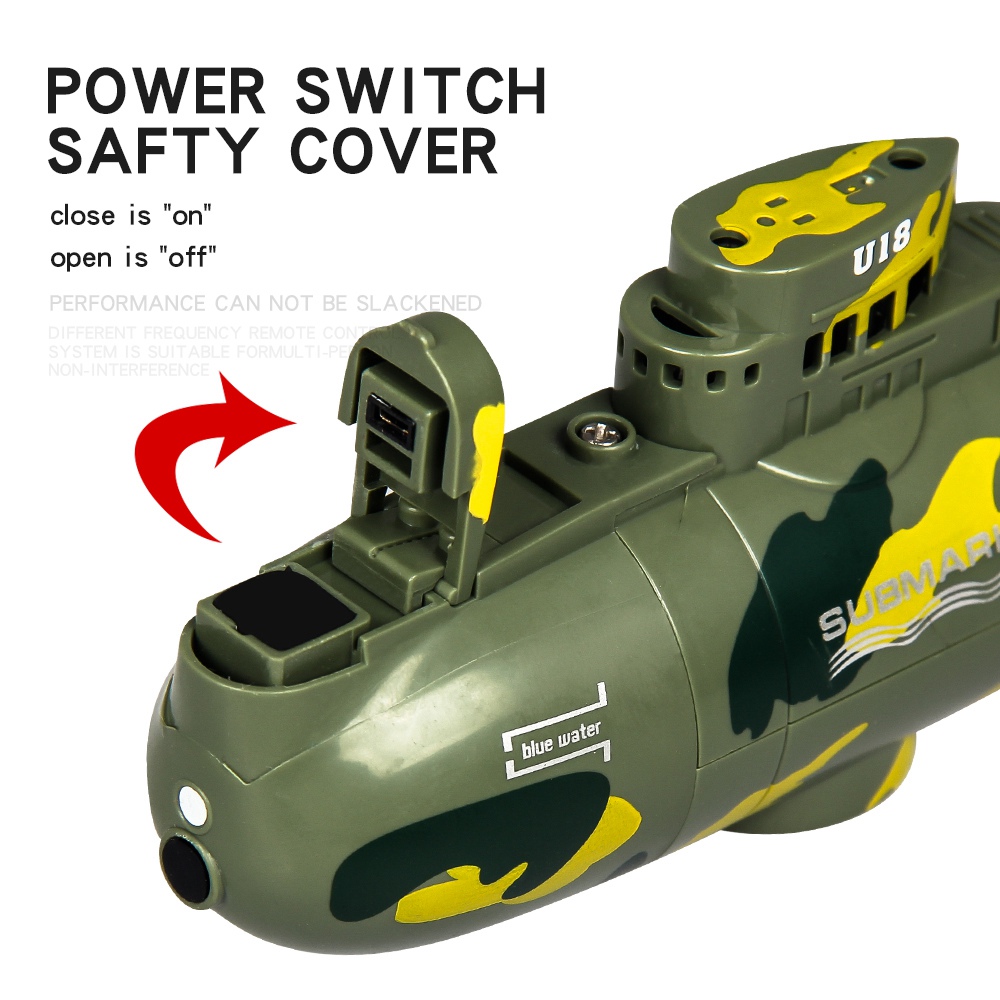 ShenQiWei 3311M Mini Electric RC Racing Submarine Boat Remote Control Toys For Kids - Black