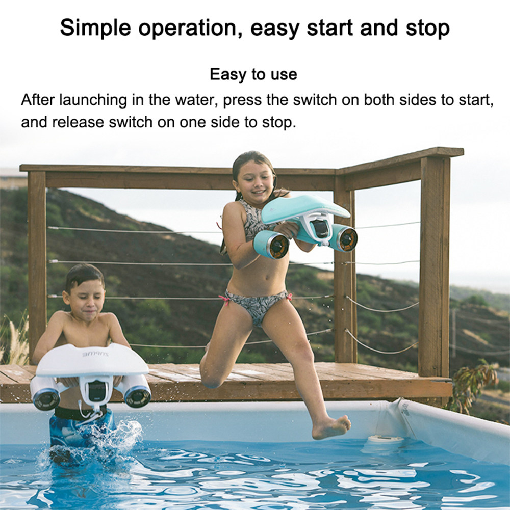 SUBLUE White Shark Mix 520W Electric Motor Diving Underwater Scooter with Action Camera
