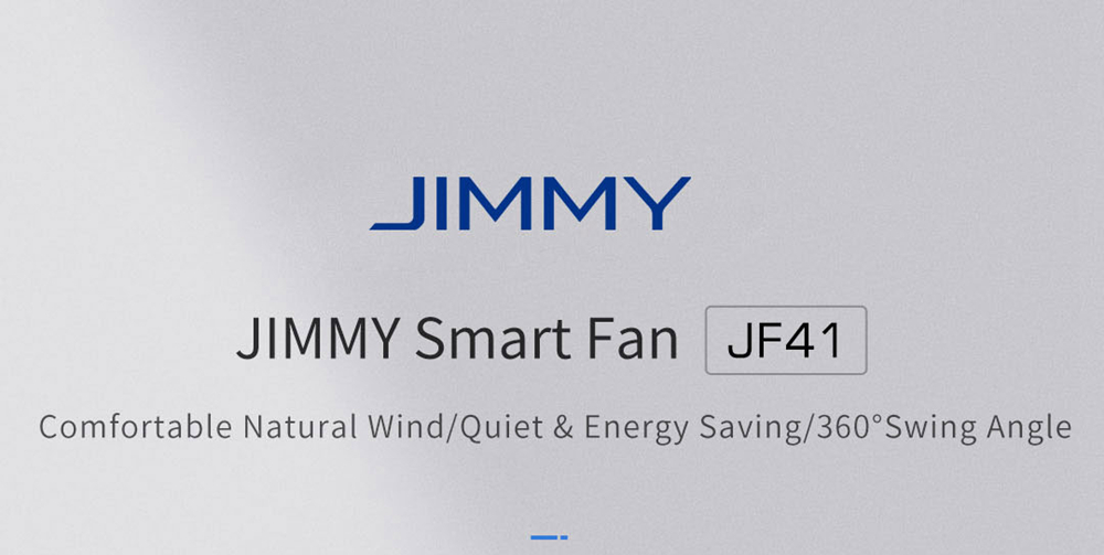 Xiaomi JIMMY JF41 Smart Fan 360-degree Oscillation 15M Blowing Distance Multiple Wind Modes - White