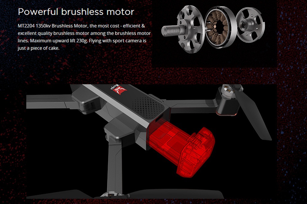 MJX Bugs 4 W B4W 2K 5G WIFI FPV GPS Foldable RC Drone With Single-axis Gimbal Follow Me Mode RTF - Two Batteries