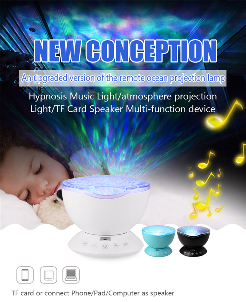 Hypnotic Ocean Projector Lantern Shooting Festival Gifts Containing Remote Controller - White