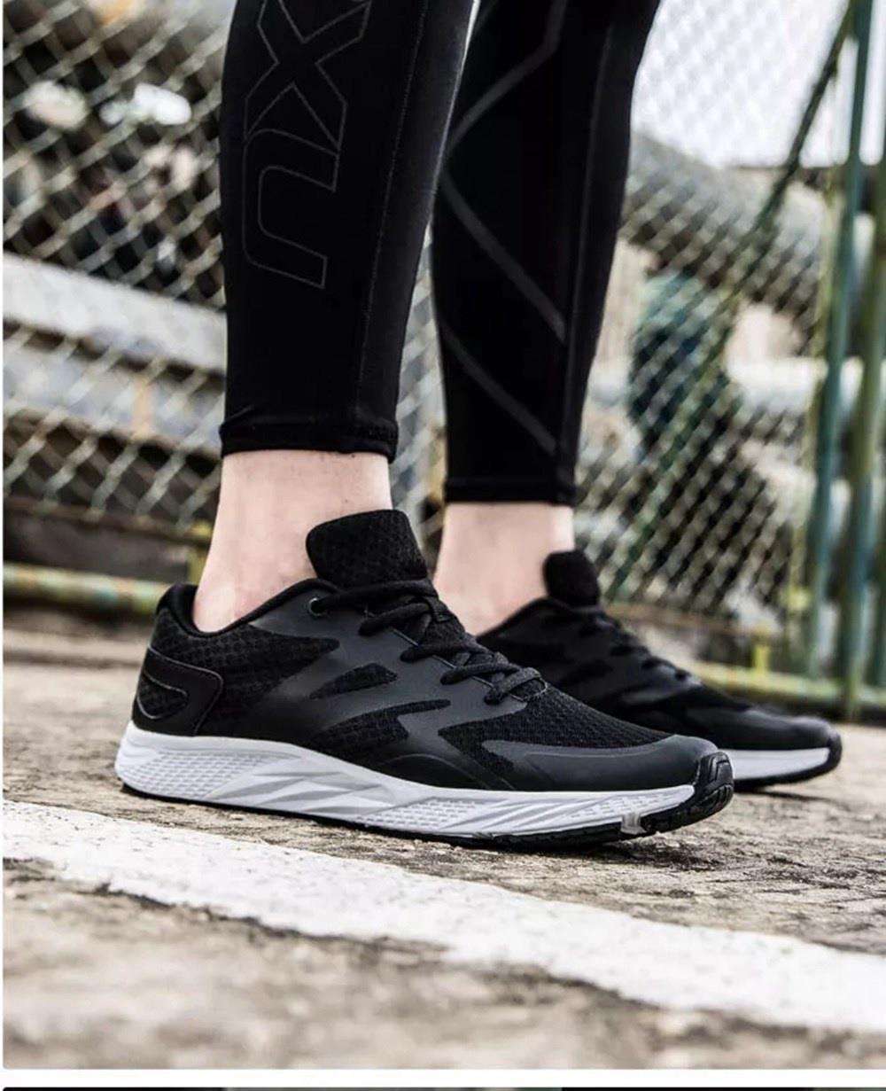 Xiaomi YUNCOO Ultralight Men's Outdoor Sneakers High Elastic EVA Wear Resistance Non-slip Running Shoes EU39 - Black
