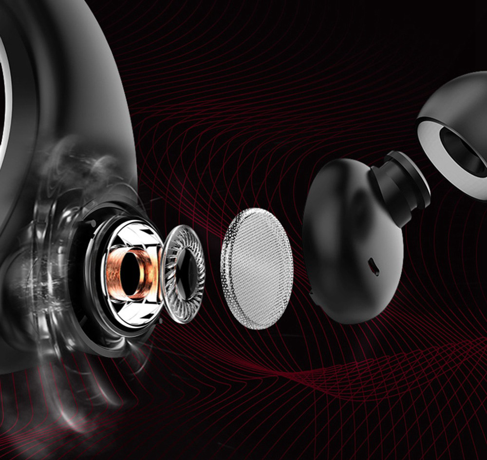 Y16 Wireless In-Ear Earbuds Bluetooth Noise Cancelling 150mAh Battery with Mic-Black