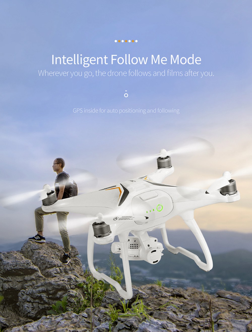 JJRC X6 Aircus 5G WIFI Dual GPS RC Drone With FHD 1080P 2-Axis Self-stabilizing Gimbal Camera Follow Me Mode RTF