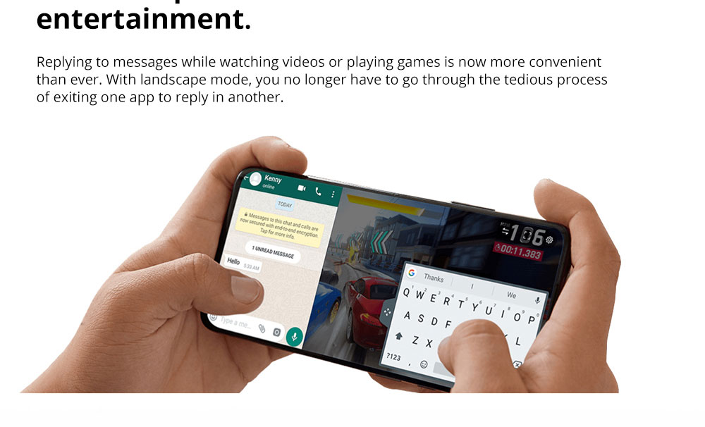 OnePlus 7 Pro Pop-up Camera 6.67 Inch 4G LTE Smartphone Snapdragon 855 8GB 256GB 48.0MP + 8.0MP + 16.0MP Triple Rear Cameras Android 9 In-display Fingerprint NFC Fast Charge Global ROM - Mirror Grey