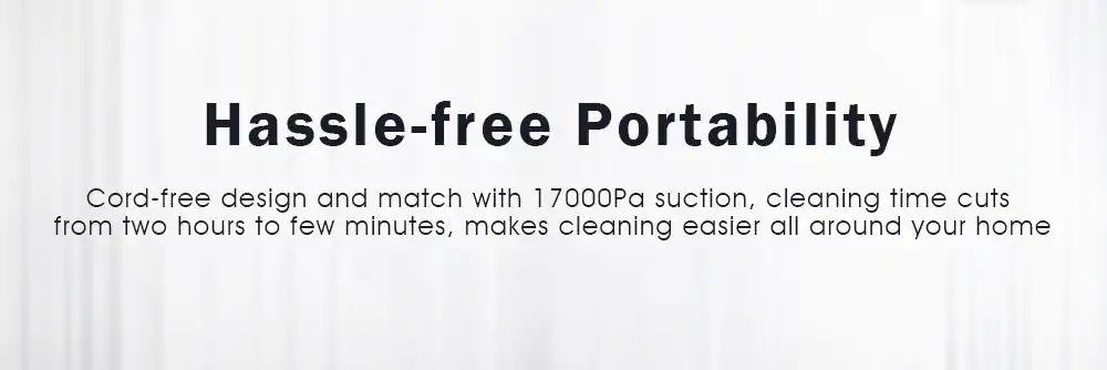Dibea V008 Pro Cordless Stick Vacuum Cleaner 17000 Pa Suction Two Cleaning Modes 2-in-1 Handheld Car Vacuum - White EU Plug