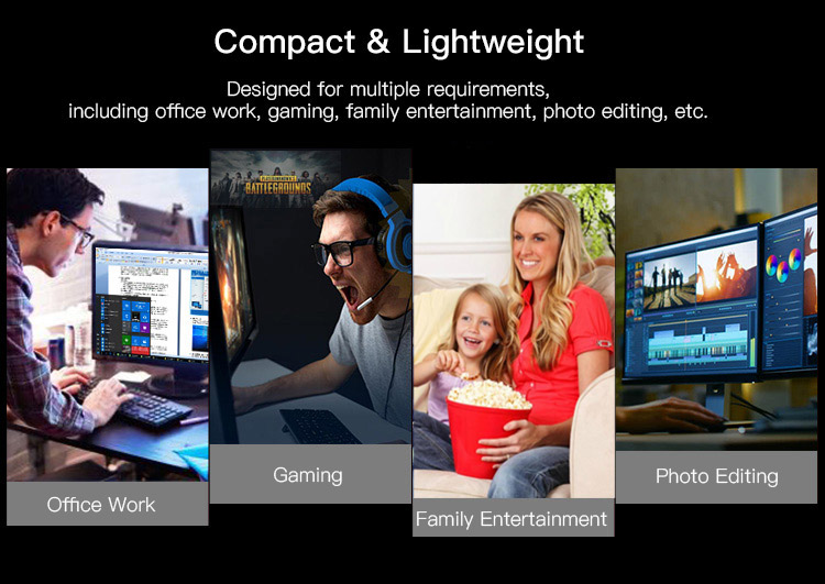 VORKE V8 Intel Core i7-8750H Mini PC 8GB DDR4 128GB NVME SSD Dual Band WiFi Gigabit LAN Bluetooth HDMI DP USB 3.0