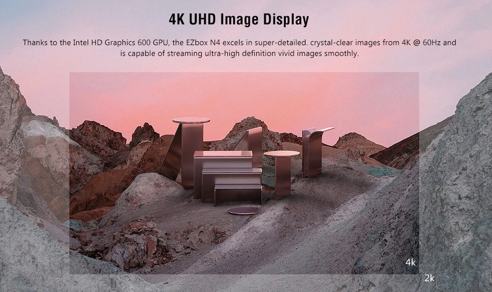 Jumper EZbox N4 Intel Gemini Lake N4100 Windows 10 4G DDR4 64GB SSD Mini PC Dual Band WiFi Gigabit LAN Bluetooth USB3.0*2