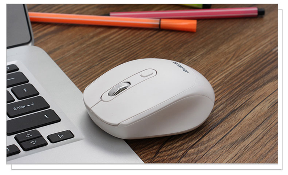 Ajazz 120I 1600DPI Adjustable 2.4G Wireless Mouse Office Gamer Ergonomics - Black