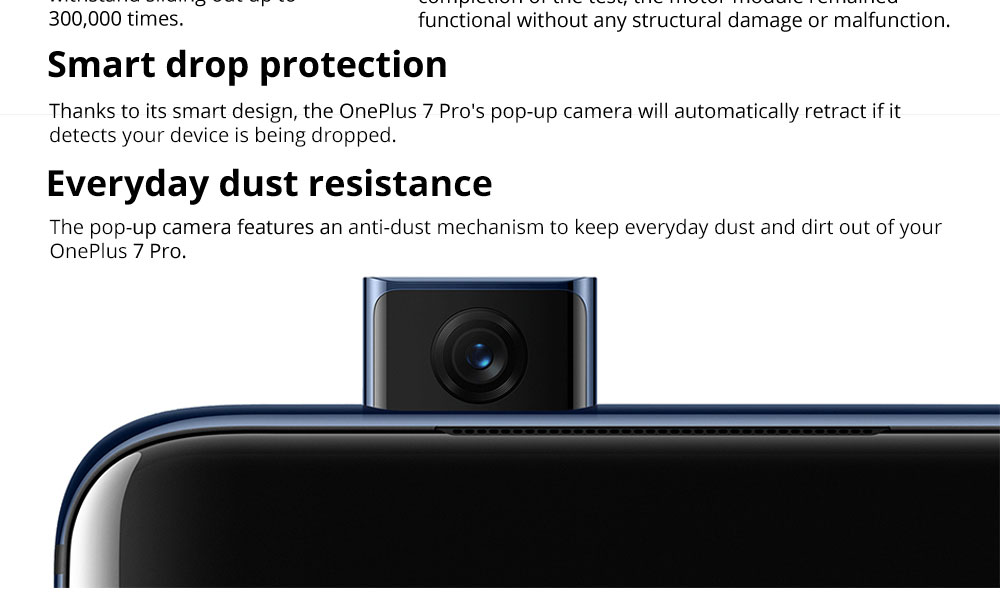 OnePlus 7 Pro Pop-up Camera 6.67 Inch 4G LTE Smartphone Snapdragon 855 8GB 256GB 48.0MP + 8.0MP + 16.0MP Triple Rear Cameras Android 9 In-display Fingerprint NFC Fast Charge Global ROM - Mirror Grey