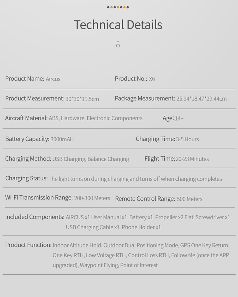 JJRC X6 Aircus 5G WIFI Dual GPS RC Drone With FHD 1080P 2-Axis Self-stabilizing Gimbal Camera Follow Me Mode RTF