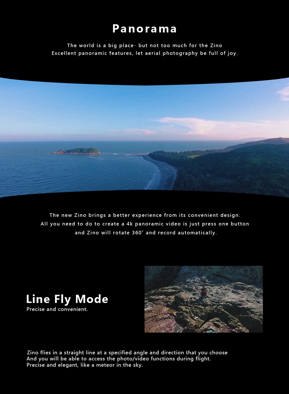 Hubsan H117S Zino 5G Wifi FPV 1KM GPS Foldable RC Drone With 4K 3-Axis Gimbal Camera Panorama Photography RTF - Black