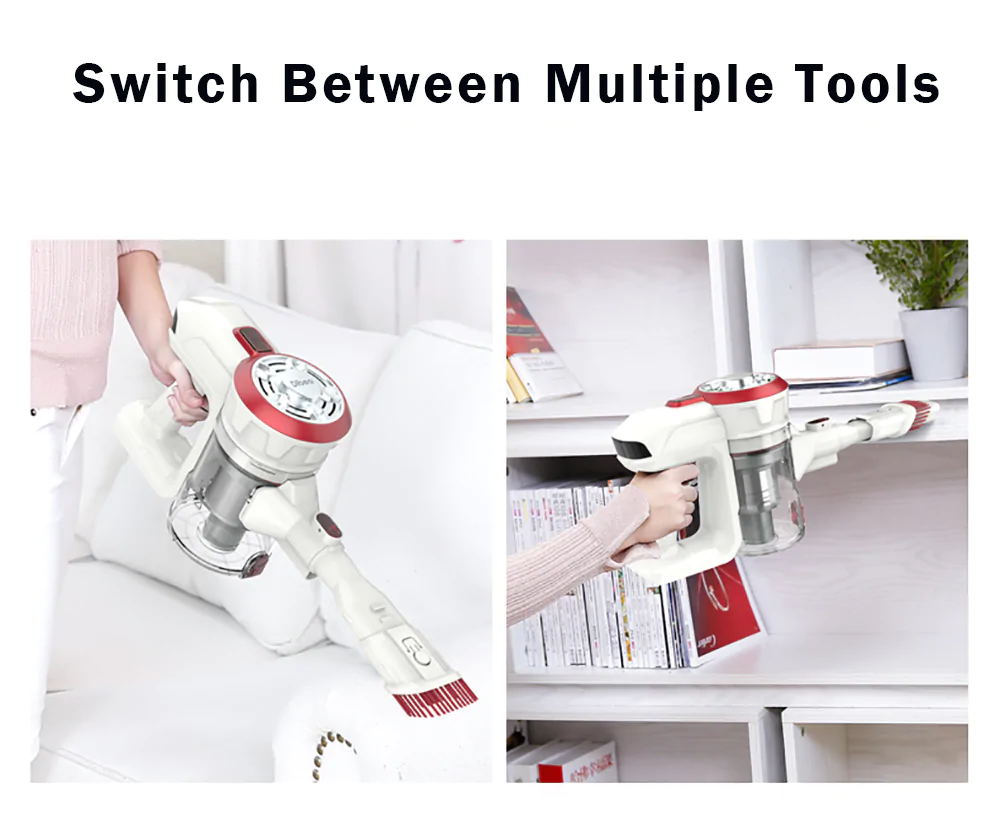 Dibea V008 Pro Cordless Stick Vacuum Cleaner 17000 Pa Suction Two Cleaning Modes 2-in-1 Handheld Car Vacuum - White EU Plug