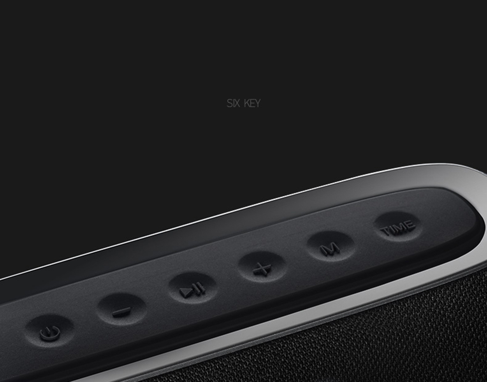 JONTER M46 Portable Bluetooth Speaker with Time Display FM Radio - Black