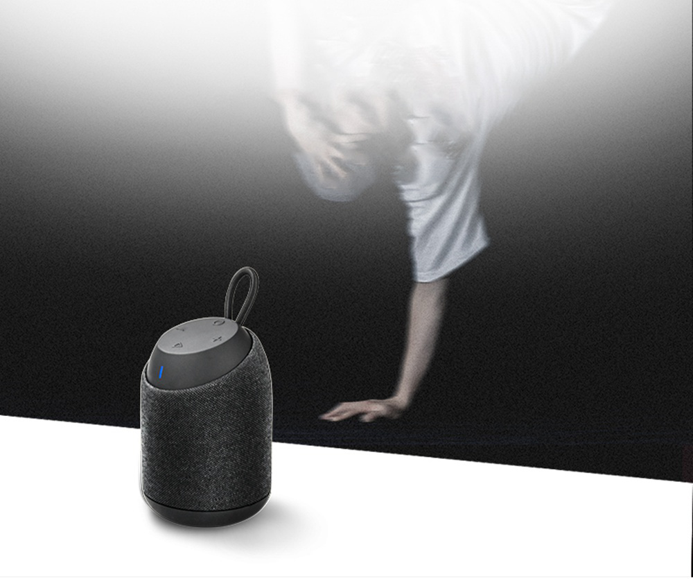 JONTER D61 Portable Bluetooth Speaker IPX7 Water Resistant 6D Sound Effects - Black