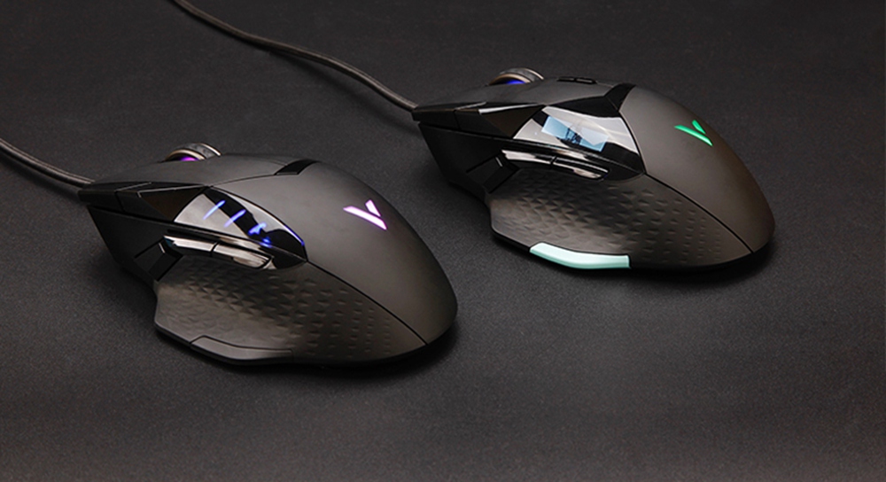 Rapoo VT300 USB Wired Gaming Mouse 6200DPI Sensor With RGB IR Optical 10 Buttons Programmable Accurate Cursor - Black