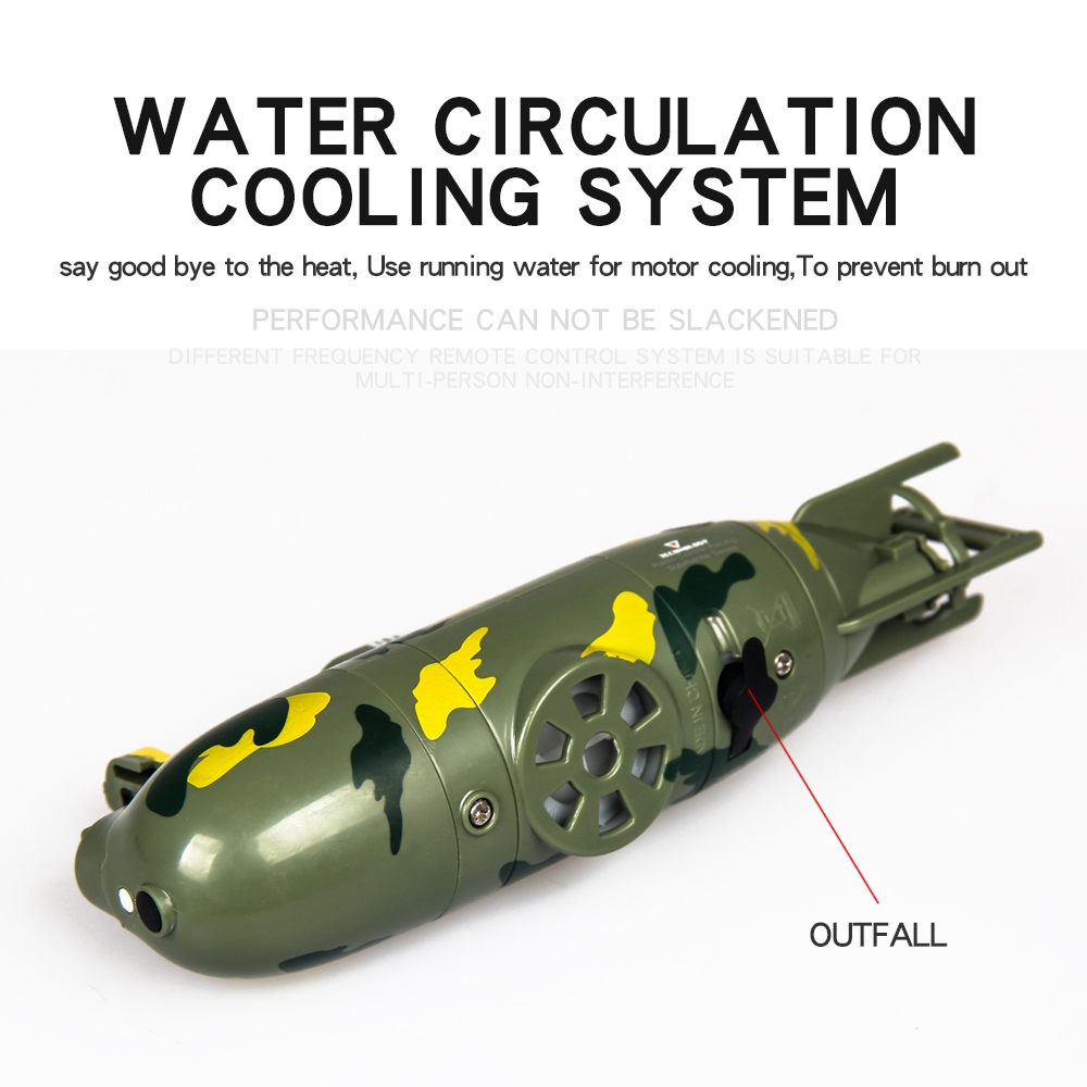 ShenQiWei 3311M Mini Electric RC Racing Submarine Boat Remote Control Toys For Kids - Black