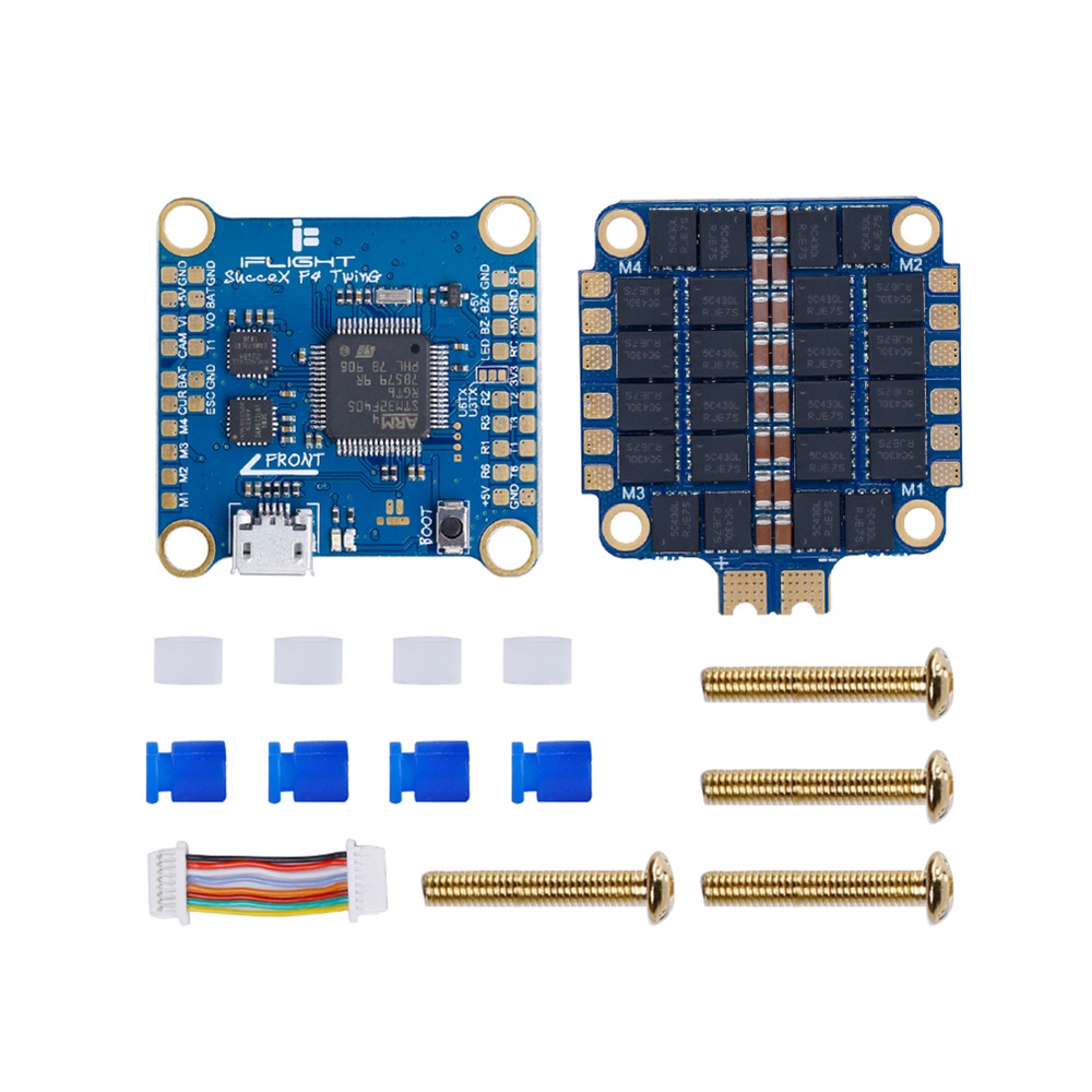 Iflight SucceX F4 TwinG Flytower Betaflight Dual Gyro FC SucceX 50A 2-6S BLHeli_32 ESC For FPV Racing Drone