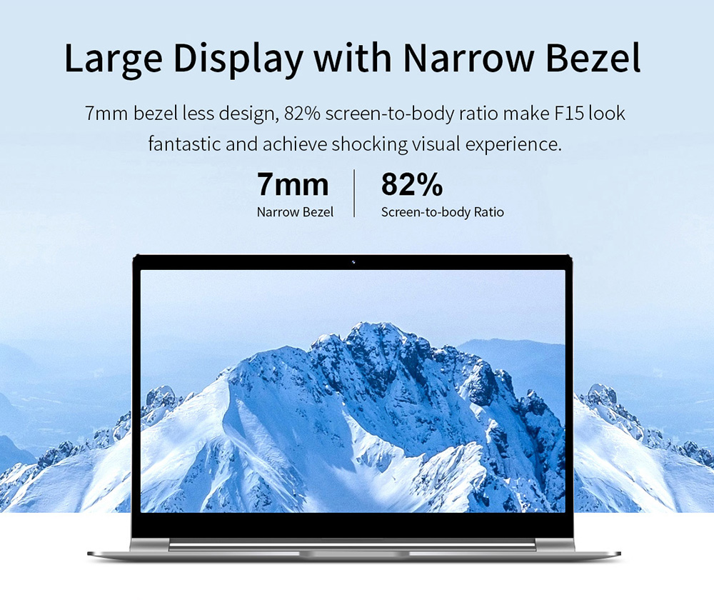 Teclast F15 Laptop Intel Celeron N4100 Quad Core 15.6 Inch 1920*1080 IPS Screen 8GB RAM 256GB SSD Windows 10 - Grey