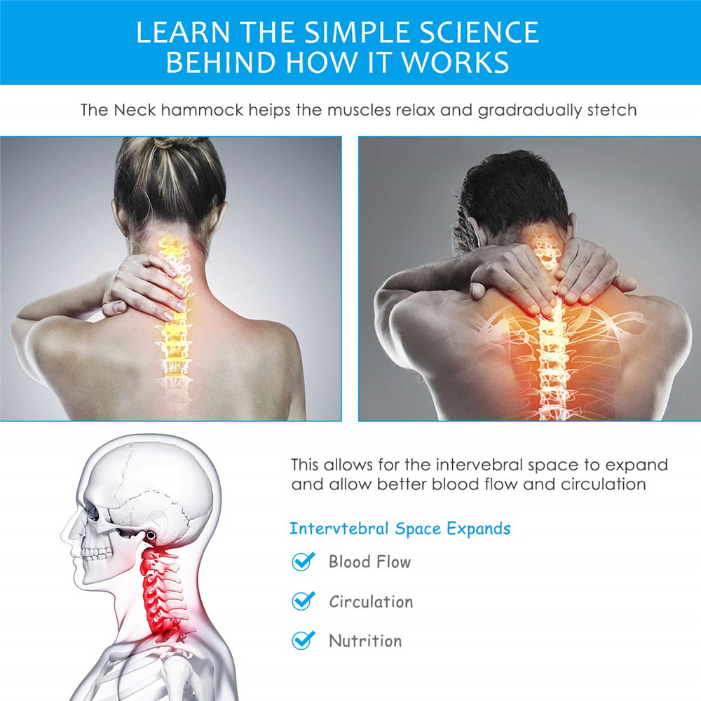 Neck Hammock Relaxation Supporter for Muscles Pain Relief Relax - Black